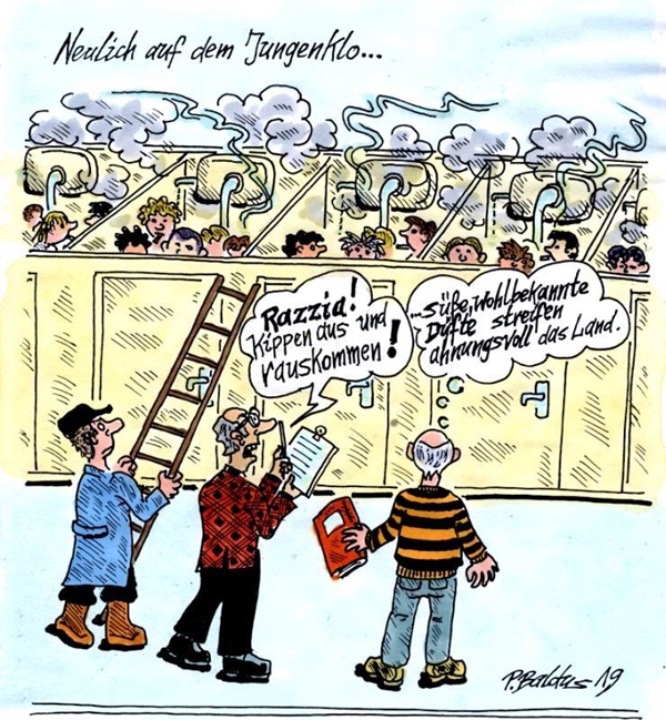 Cartoon Razzia von Peter Baldus Cartoon Razzia von Peter Baldus