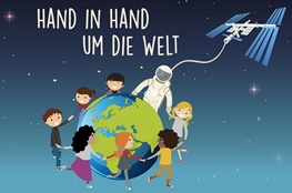 Hand in Hand um die Welt Logo Das Logo des DLR-Projekts "Hand in Hand um die Welt"
