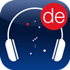 Icon der App "AudioHimmelsführungen" Ein Kopfhörer mit Sternen: Icon der App "AudioHimmelsführungen"