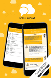 Logo von der Schul.cloud: Jetzt aus Gründen des Datenschutzes für die kostenfreie schul.cloud registrieren!