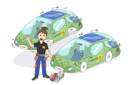 Zukunftsmobil Gewinnerbild aus dem Malwettbewerb "Zukunftsmobil"