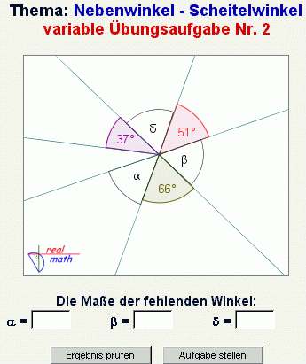 Screenshot: Online-Arbeitsblatt zur Situation bei der Verwendung einer Halbgeraden (realmath.de)