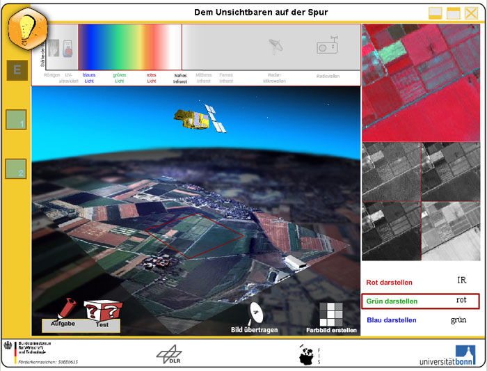 Screenshot Entstehung farbiger Satellitenbilder