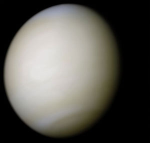 Venus, fotografiert von der US-Sonde Mariner 10 (NASA)