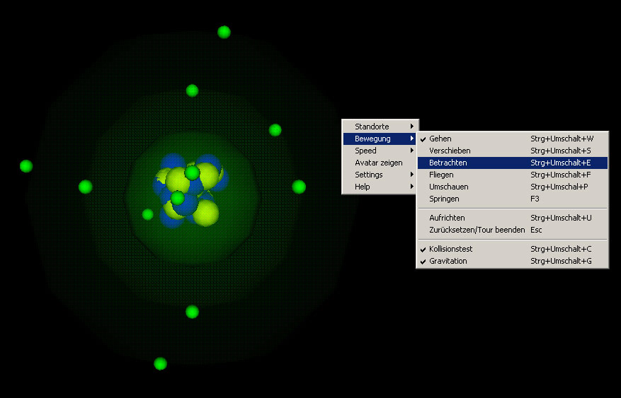 Aluminiumatom (3D-Modell), Screenshot aus dem Online-Selbstlernkurs "Die strömende Elektrizität" von Jens Tiburski