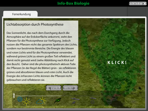 Info-Box im Computermodul "Feuerspuren im Satellitenbild"