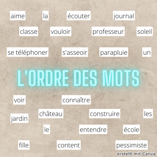 L'ordre des mots