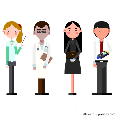 Verschiedene Berufsgruppen