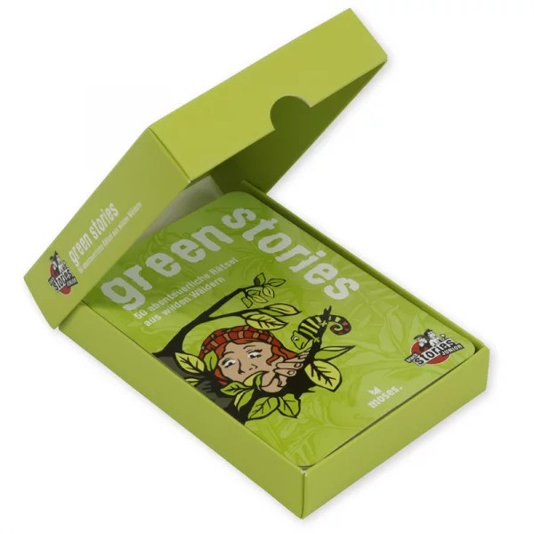 Kartenspiel "Green Stories - 50 abenteuerliche Rätsel aus wilden Wäldern"