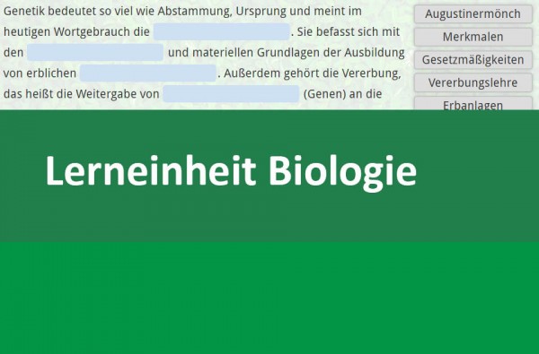 Interaktive Lerneinheit Biologie Grundlagen Genetik 8