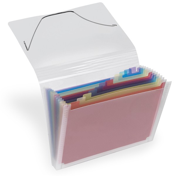 Fächermappe A4-Plus, transparent farbig