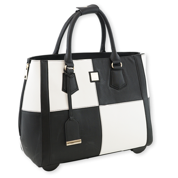 Handtaschen-Trolley "Bella", schwarz-weiß