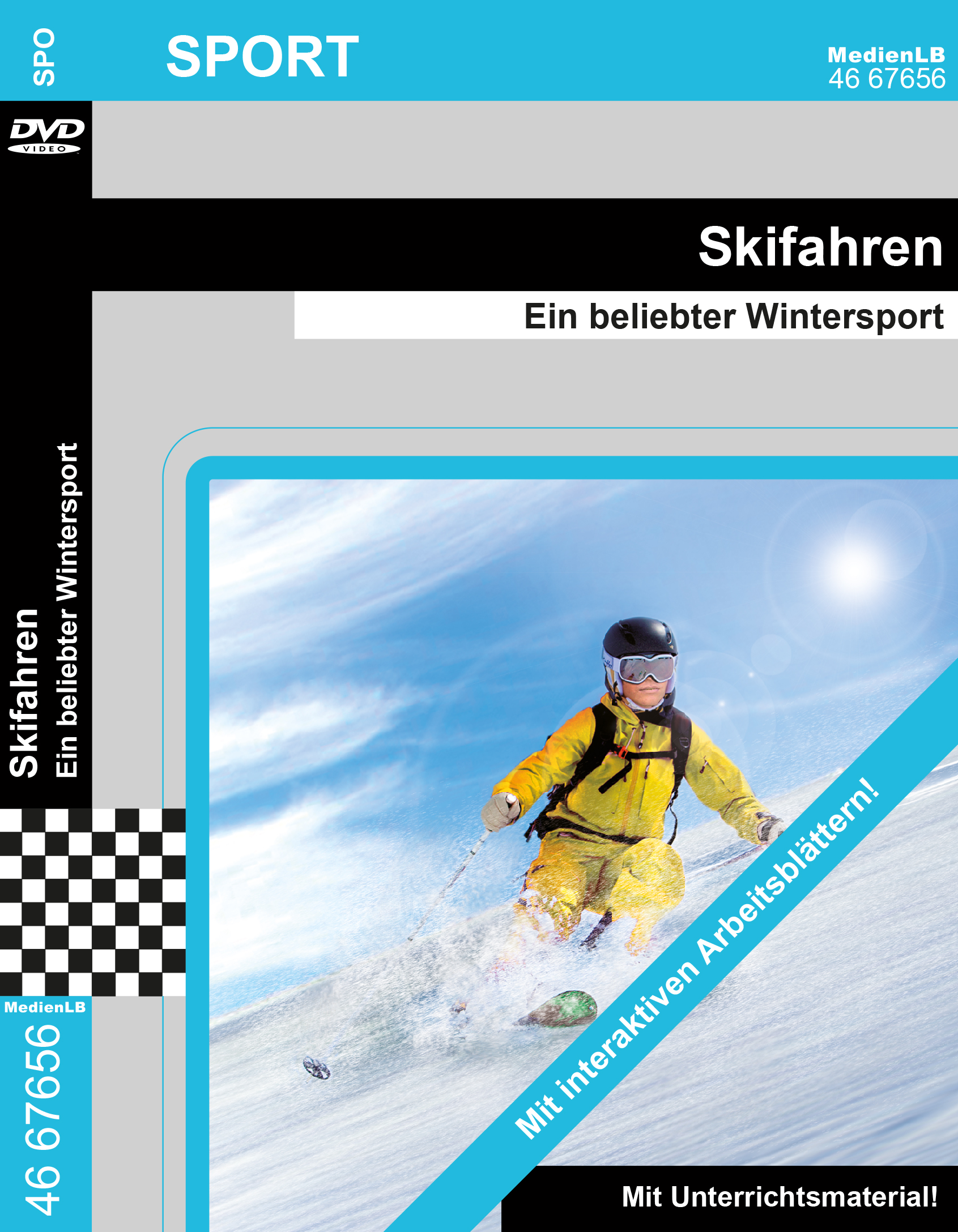 Skifahren -  Ein beliebter Wintersport: DVD mit Unterrichtsmaterial, interkativen Arbeitsblättern