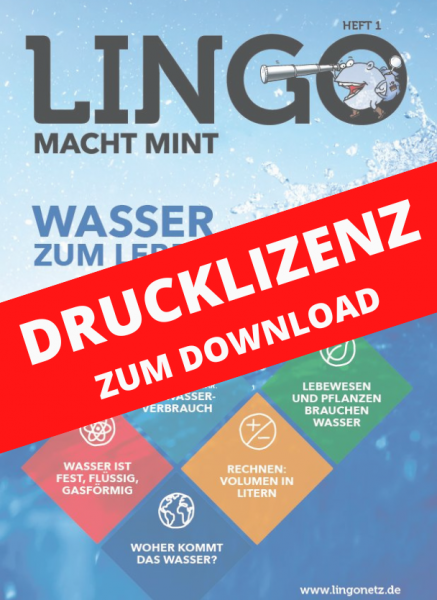 Lingo macht MINT Drucklizenz 1 Wasser