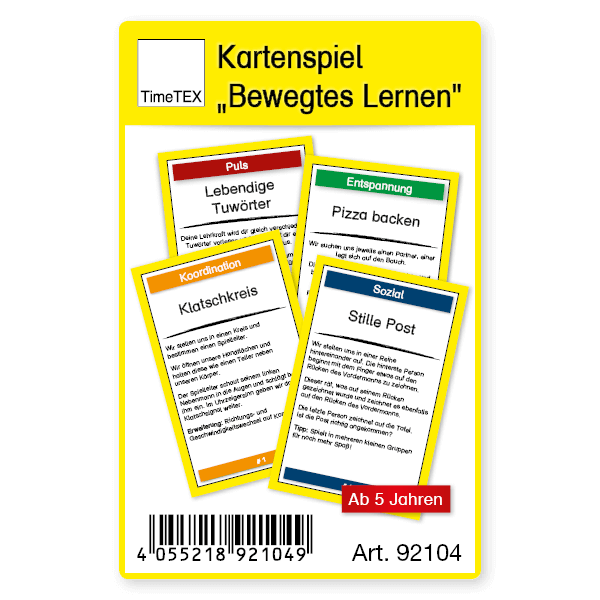 Kartenspiel "Bewegtes Lernen" 60-tlg. im Etui mit Praxistipp