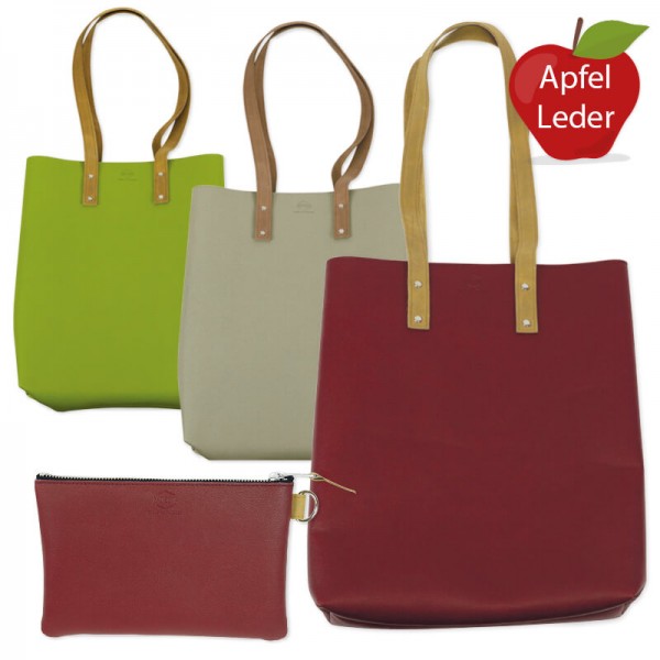 TimeTEX Schultertasche "Mali" aus Apfelleder