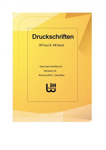 Druckschrift DR Version Hand und Buch (für Windows)