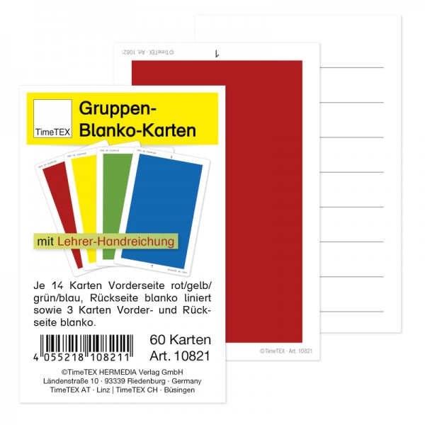 TimeTEX Gruppen-Blanko-Karten, 60-tlg. im Etui: Projektarbeit