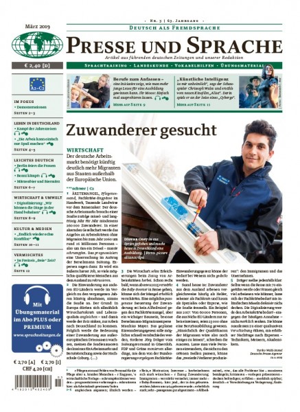 Jahresabo Presse und Sprache: Deutsch als Fremdsprache lernen