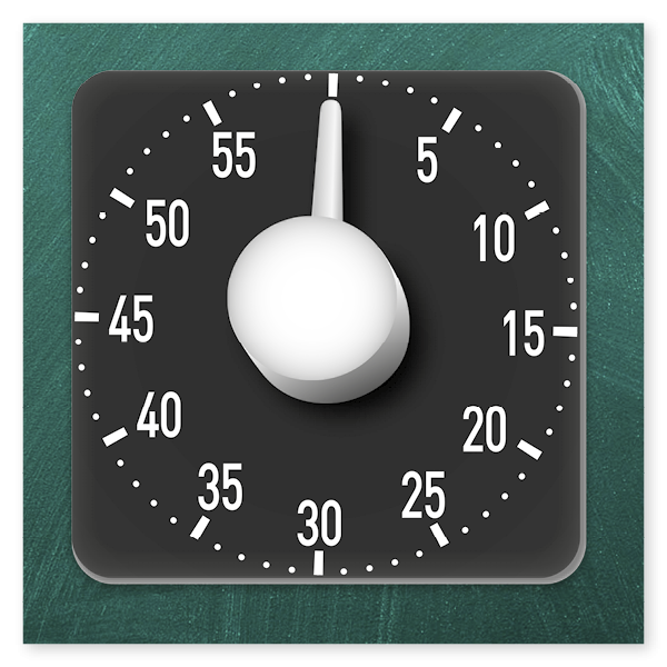 Tafel-Zeitdauer-Uhr "Automatik" magnetisch, 19x19 cm