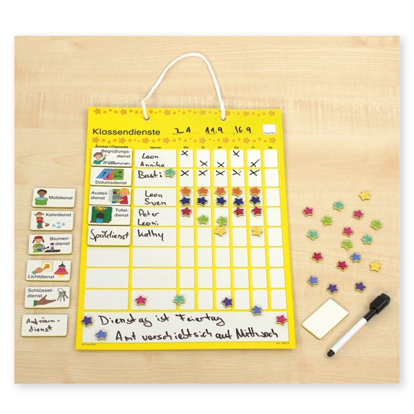 Klassendienst-Tafel, magnetisch