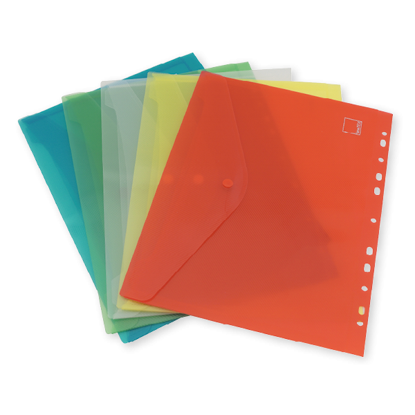 Set Dokumentenmappe A4 zum Abheften, 5-tlg., farbsortiert