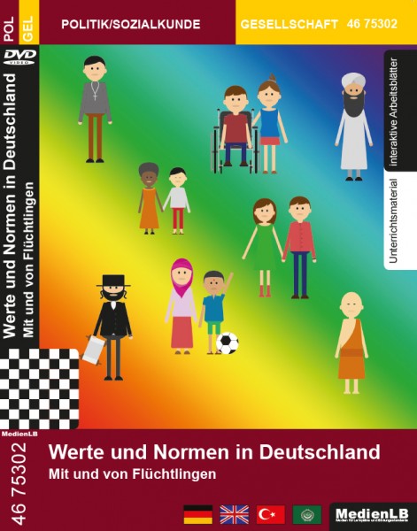 Werte und Normen in Deutschland - Mit und von Flüchtlingen: DVD und Arbeitsblätter