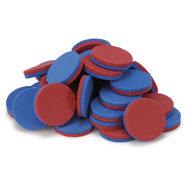 Flüster-Wendeplättchen blau/rot, 200 St. in Dose