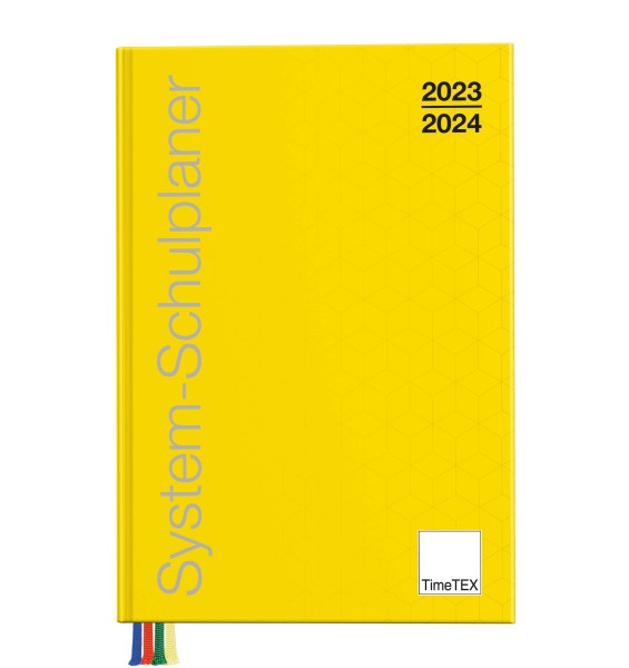 TimeTEX System-Schulplaner A6-Plus, gelb 2023/2024