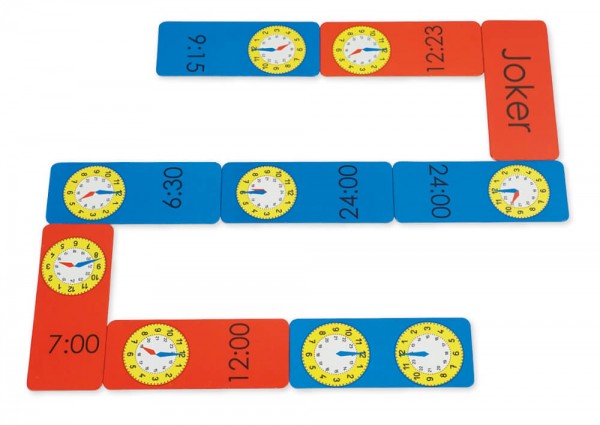 Uhrzeiten-Domino XL 1-24 Uhr, 60-tlg.
