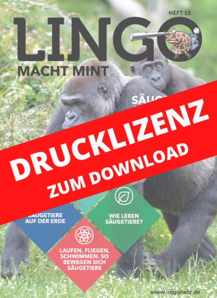 Lingo macht MINT Drucklizenz 15 Säugetiere auf der Welt