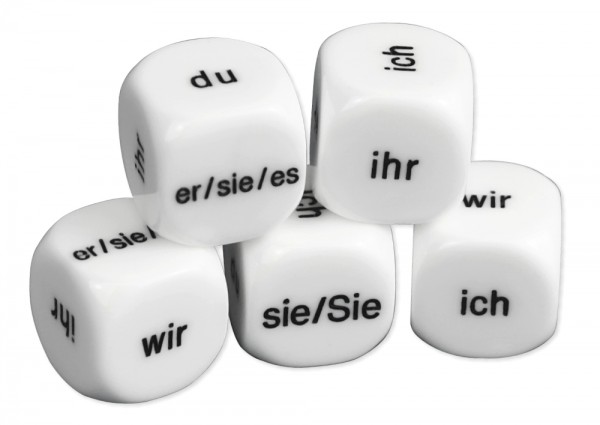Würfel-Set Deutsch "Personalpronomen" 5-tlg., 16 mm