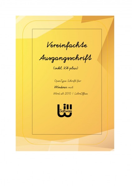 Vereinfachte Ausgangsschrift VA / VAplus (für Windows)