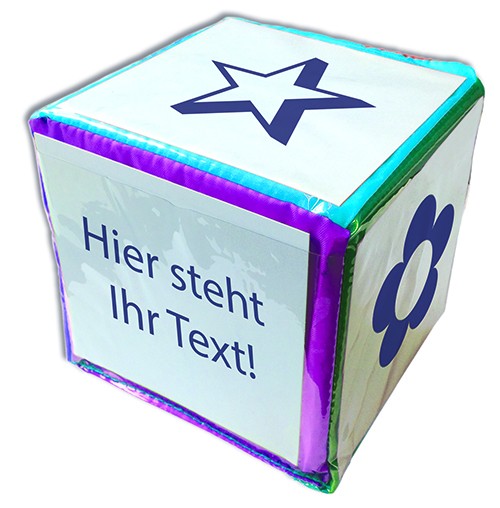 Blanko-Würfel mit Einstecktaschen 10 cm