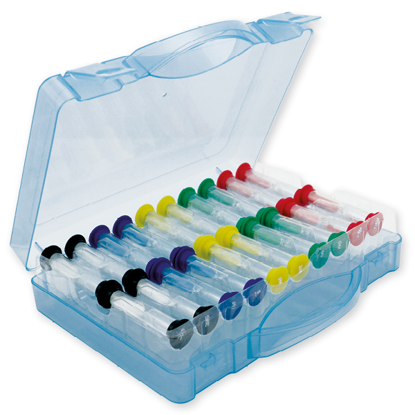 Sanduhren-Set 20-tlg., 9cm hoch, 2,5cm ø, in Koffer