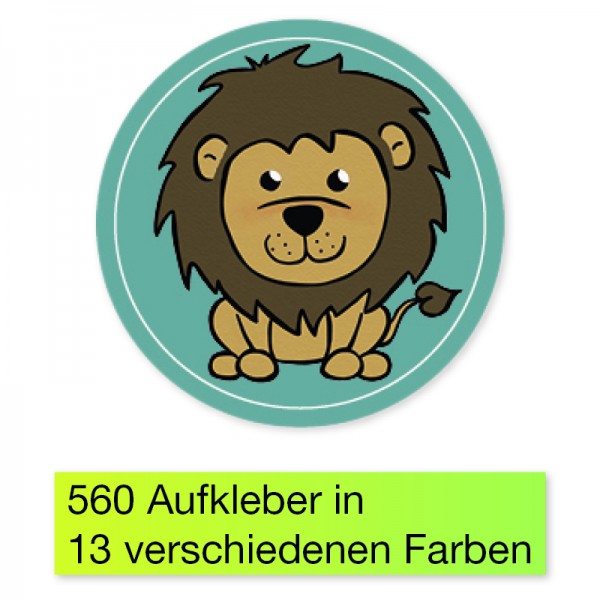 Belobigungs-Aufkleber "Löwe", 560 Stk., 19 mm ø