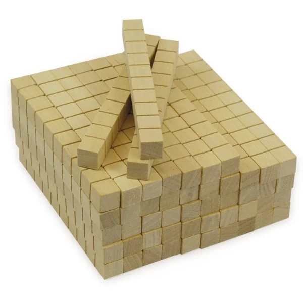 Dienes Dezimal-Zehner-Stäbe, aus Holz, 50 Stück