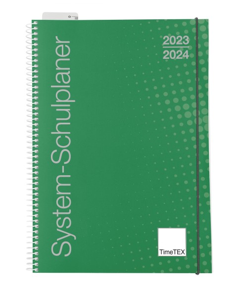 TimeTEX System-Schulplaner A5, grün 2023/2024