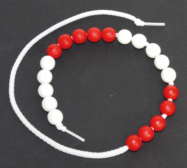 Rechenkette bis 20, rot/weiß
