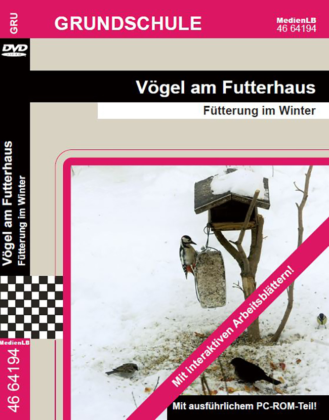 Vögel am Futterhaus - Fütterung im Winter: DVD mit interaktiven Arbeitsblättern
