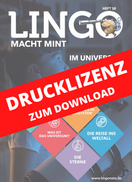Lingo macht MINT Drucklizenz 16 Im Universum