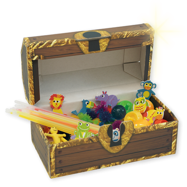 Geschenk-Schatztruhe, 60-tlg.