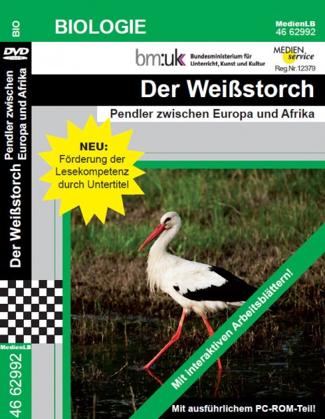 Der Weißstorch - Pendler zwischen Europa und Afrika: DVD mit interaktiven Arbeitsblättern
