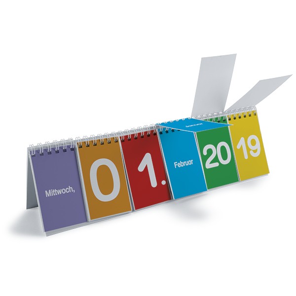 Klappen-Flipchart aus Pappe, Kalender