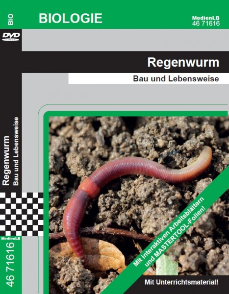 Regenwurm - Bau und Lebensweise: DVD mit interaktiven Arbeitsblättern und MasterTool Folien
