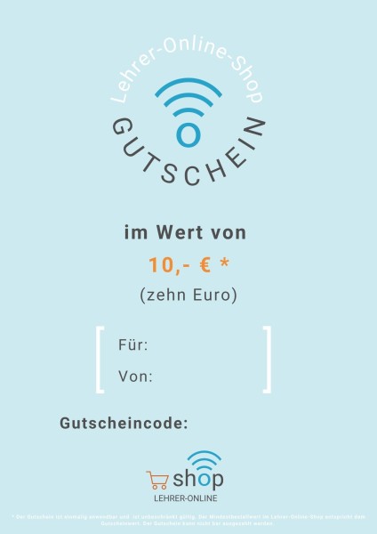 Lehrer-Online-Shop Geschenk-Gutschein