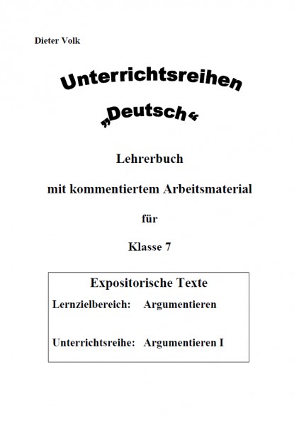 argumentation 7 klasse beispiel