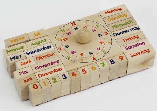 Holzstempel "Kalender", 30-tlg.