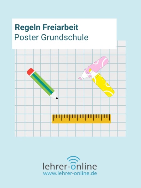 Poster: Regeln für die Freiarbeit in der Grundschule