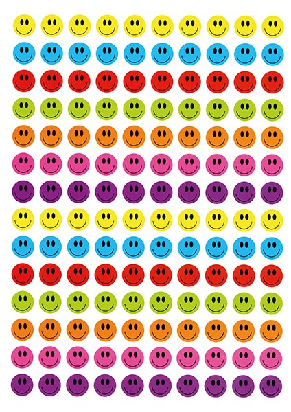 Belobigungs-Aufkleber "Gesichter bunt", 560 Stk.